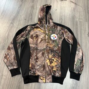 NFL forest camp Steelers zip up hoodie